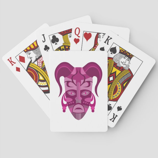Klassische Spielkarten mit Maske (Rückseite)