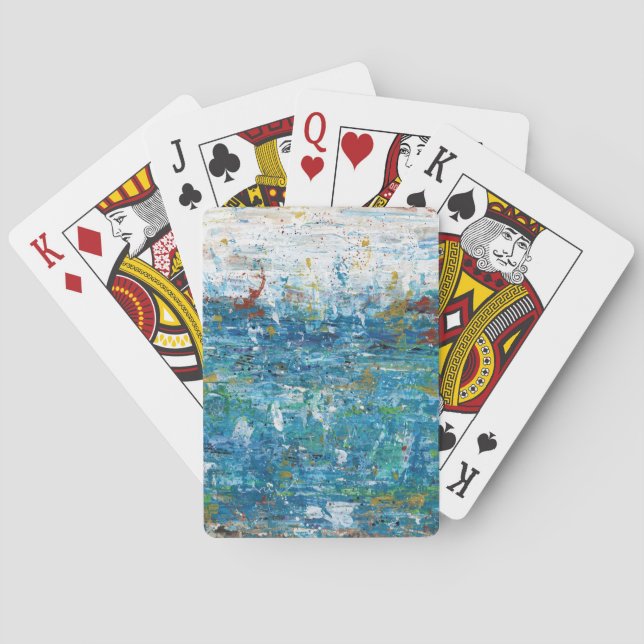 Klassische Spielkarten mit Mixed-Media-Kunst (Rückseite)