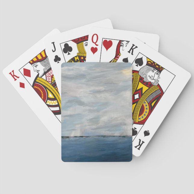 Klassische Spielkarten mit Strand-Thema (Rückseite)
