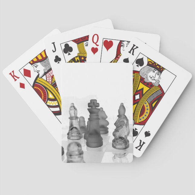 Klassische Spielkarten Schach. (Rückseite)