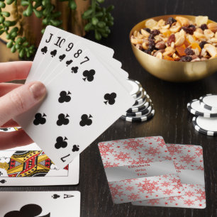 Klassische Spielkarten silber und rot