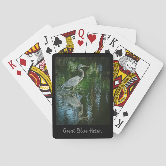 Klassische Spielkarten von "Great Blue Heron" (Rückseite)