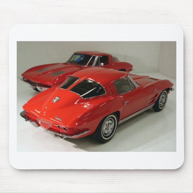 Klassische Split Window Red Corvette Mousepad (Vorne)