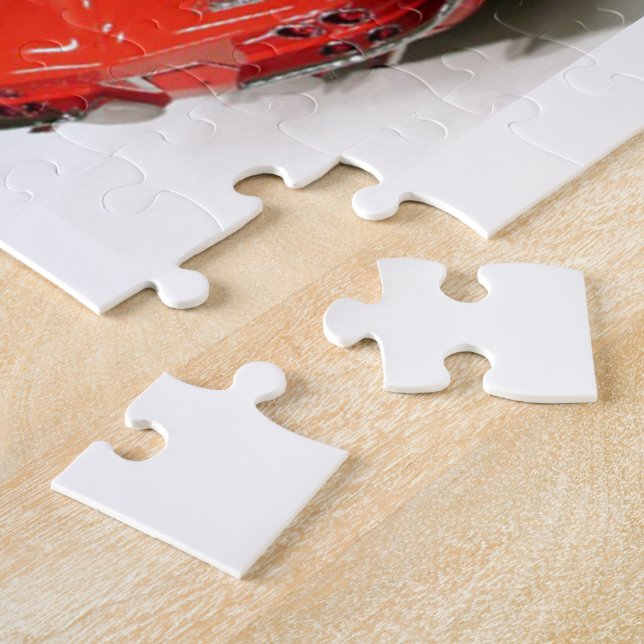 Klassische Split Window Red Corvette Puzzle (Seite)