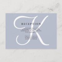 Klassische Staubblaue Monogramm-Hochzeitsfeier