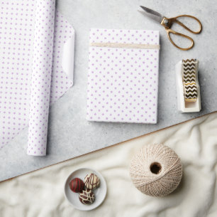 Klassische Sterne Soft Lavendel - Weiß Geschenkpapier