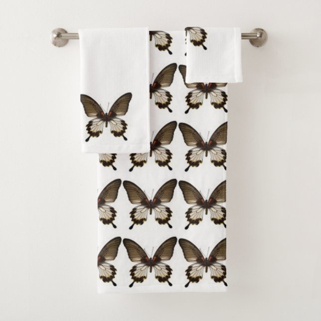 Klassische Stile Butterflies Badhandtuch Set (Insitu)