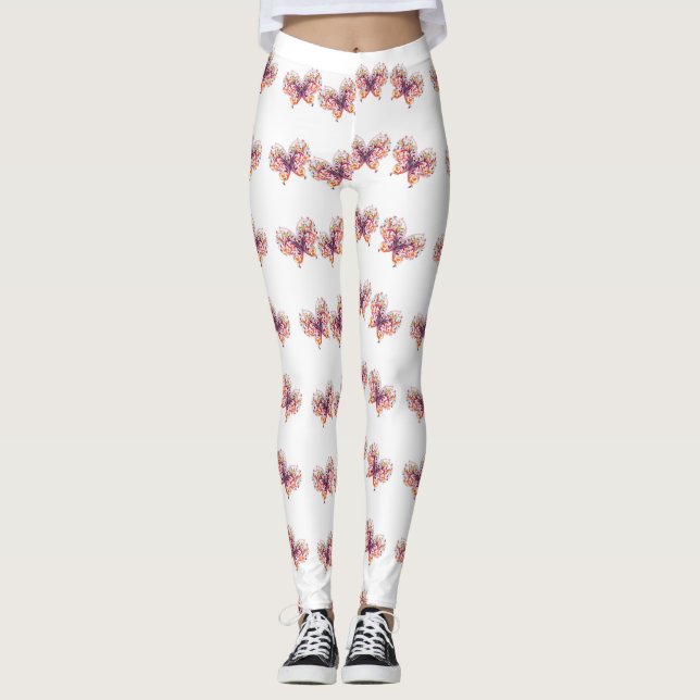Klassische Stile Butterflies Leggings (Vorderseite)