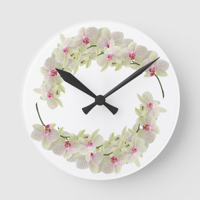 Klassische Stile Florals Runde Wanduhr (Vorderseite)