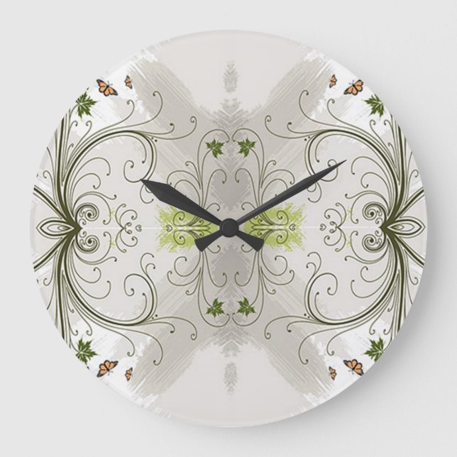 Klassische Stile Scrollwork-Wall-Uhr Große Wanduhr (Vorderseite)