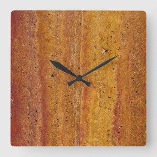 Klassische Stile Woodgrain Quadratische Wanduhr