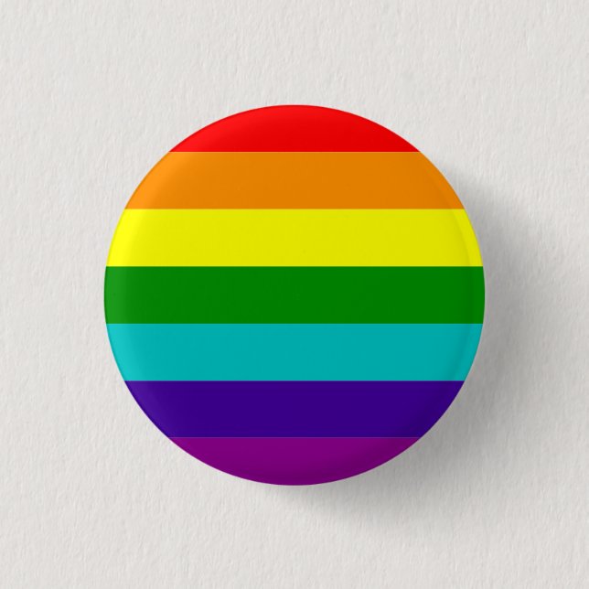 Klassische Stolzflagge (mit Cyan-blauem) Button (Vorderseite)