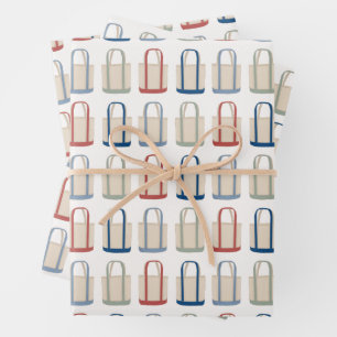 Klassische Strandtasche New England Küste Geschenkpapier Set