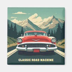 Klassische Straßenmaschine South Dakota Magnet