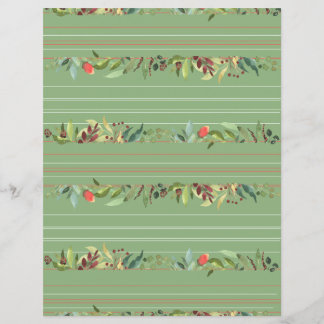 klassische Streifen, Blume und Blattpapier