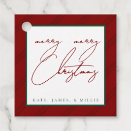 Klassische Stripe Holiday Geschenketiketten - Jewe Geschenkanhänger