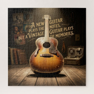 Klassische Sunburst-Hohlkörpergitarre Puzzle