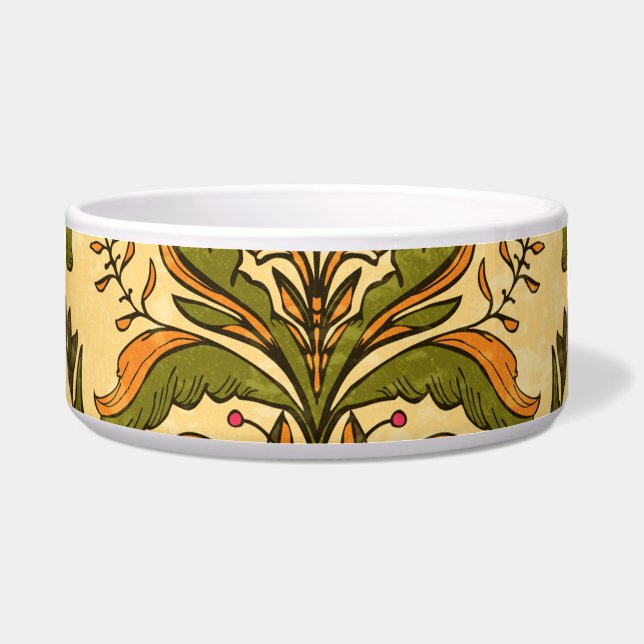 Klassische Tapete aus Blumen: stilisierte Damast. Napf (Vorderseite)