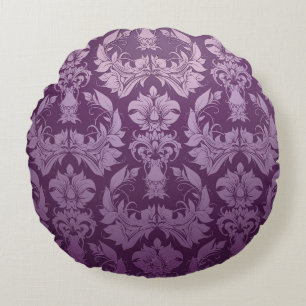 Klassische Tapete: Nahtloses Vintage-Design Rundes Kissen