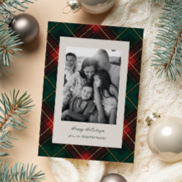 Klassische Tartan-Karo-Feiertagskarte Feiertagskarte