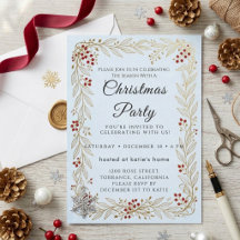 Klassische Tartan-Schrift-Weihnachtsfeier-Einladun