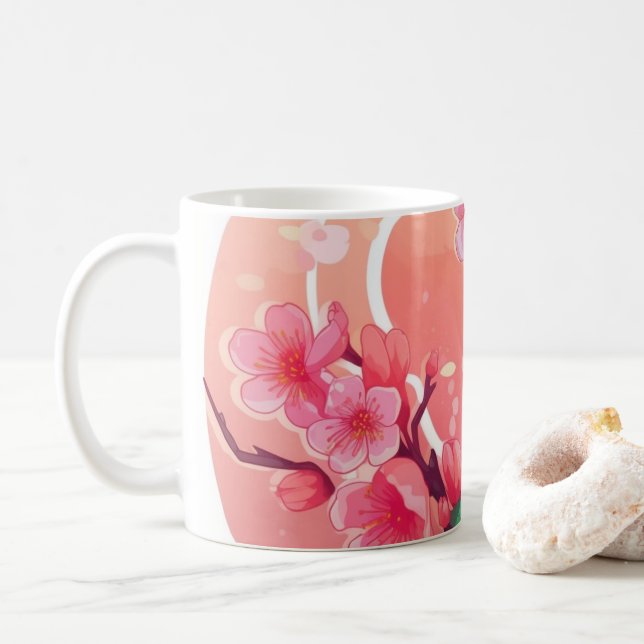 Klassische Tasse, 325 ml Kaffeetasse (Mit Donut)