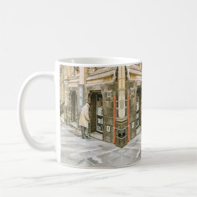 Klassische Tasse - "Alte Bücher" (Links)