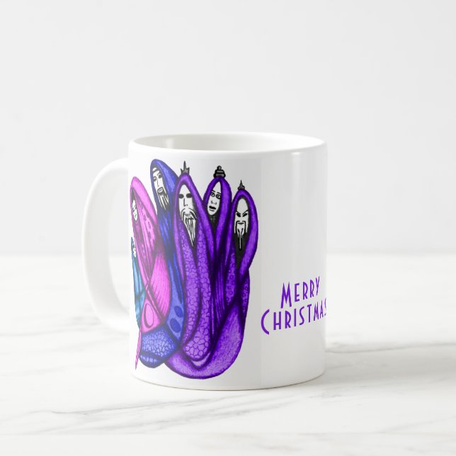 Klassische Tasse Frohe Weihnachten (Vorderseite Links)