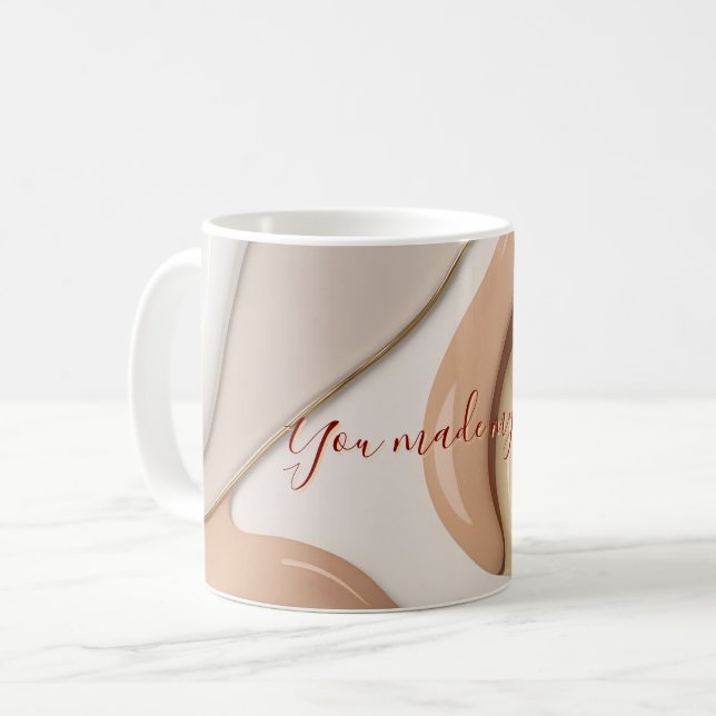 Klassische Tasse in abstrakter Grafik (Vorderseite Links)