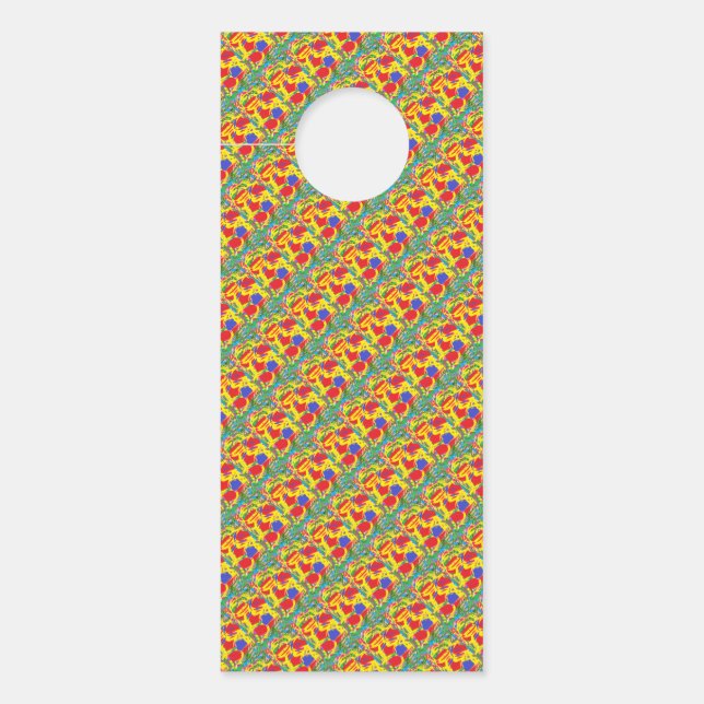 Klassische Tasse mit farbigem Hintergrund Türanhänger (Vorderseite)