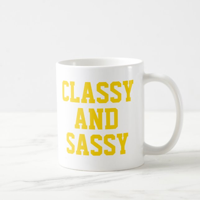 Klassische Tasse | Niedlich Pink Spaß Slogan Tasse (Rechts)