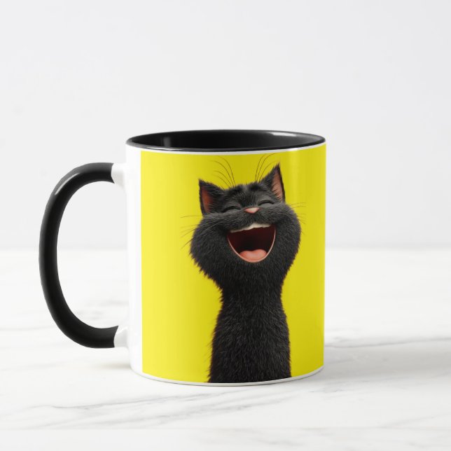 Klassische Tasse Niedliche Cat Tasse je Funny Gift (Links)