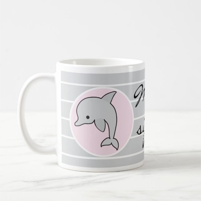 Klassische Tasse, Pink Dolphin Mommy's Sippy Cup Tasse (Links)