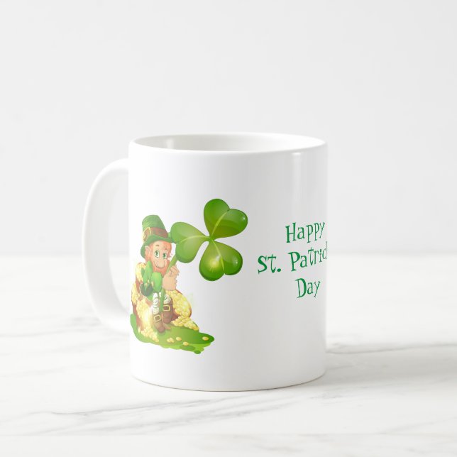 Klassische Tasse-St. Patrick's Day Kaffeetasse (Vorderseite Links)