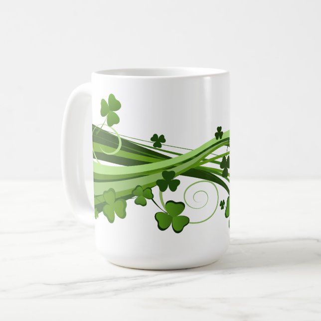 Klassische Tasse-St. Patrick's Day Kaffeetasse (Vorderseite Links)