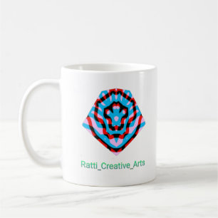 Klassische Tasse, Text "Ratti_Creative_Arts" Desig Kaffeetasse
