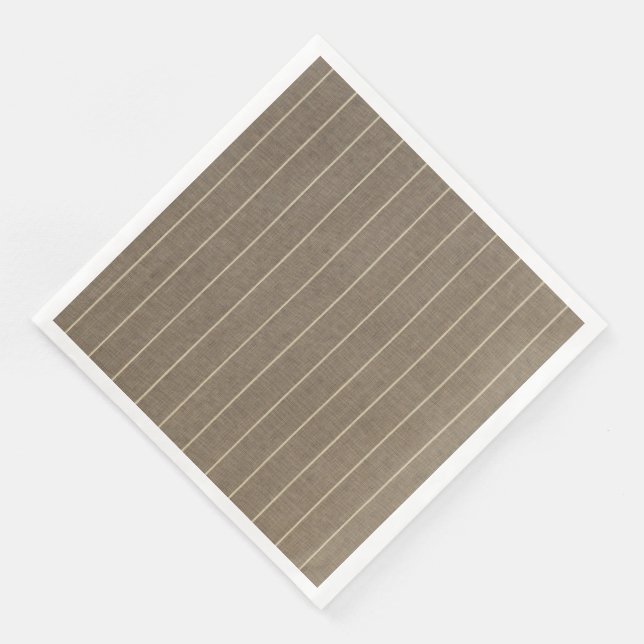 Klassische Taupe mit Streifen Serviette (Ecke)