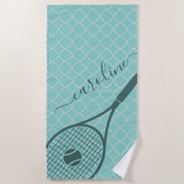 Klassische Tennis Racket Ball Girl's Name Sport St Strandtuch
