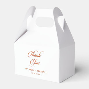 Klassische Terrakotta-Kalligrafie-Dankeschön-Hochz Geschenkschachtel