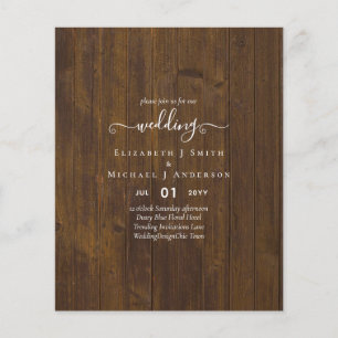 Klassische TEXT ONLY Minimalistische HOCHZEIT aufs Flyer