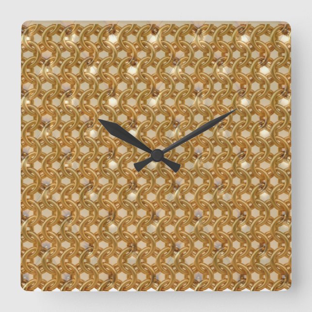 Klassische Texturen Quadratische Wanduhr (Vorderseite)