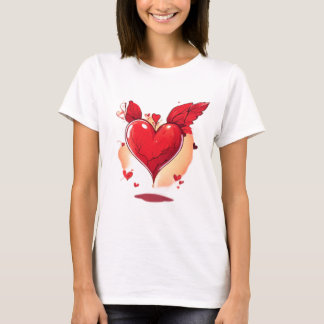 Klassische Tinte: Heart & Cupid T-Shirt-Kollektion T-Shirt