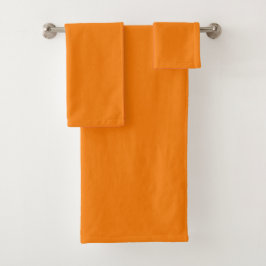 Klassische traditionelle Pumpkin Orange Solid Colo Badhandtuch Set