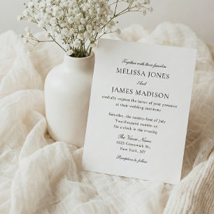 Klassische traditionelle Typografie Weiße Hochzeit