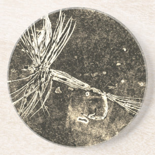 Klassische Trockenfliegenmuster für die Forellen-  Getränkeuntersetzer