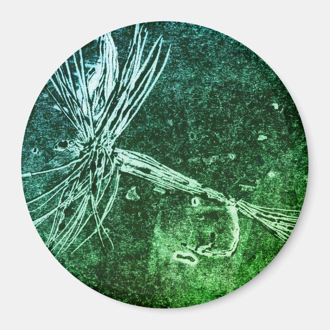 Klassische Trockenfliegenmuster für die Forellen-  Magnet (Vorne)