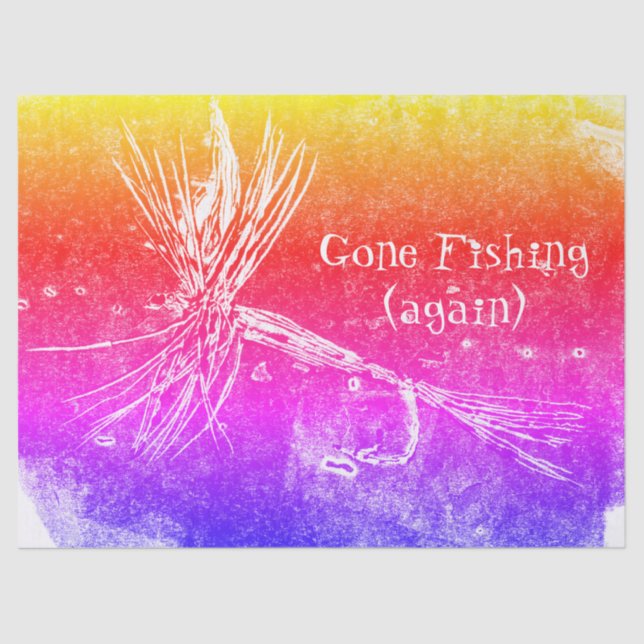 Klassische Trockenfliegenmuster für die Forellen-  Seidenpapier (Vorderseite)