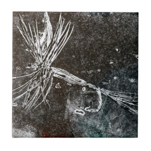 Klassische Trockenfliegenmuster für Forellen und B Fliese