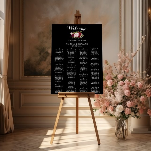 Klassische tropische schwarz-alphabetische Sitzkar Poster (Von Creator hochgeladen)