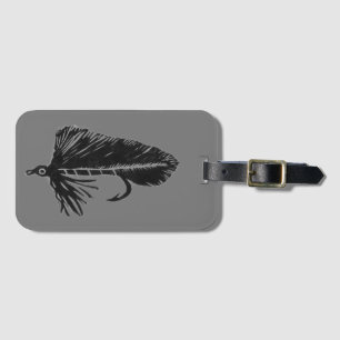 Klassische Trout Fly Black Matuka Gepäckmarke Gepäckanhänger